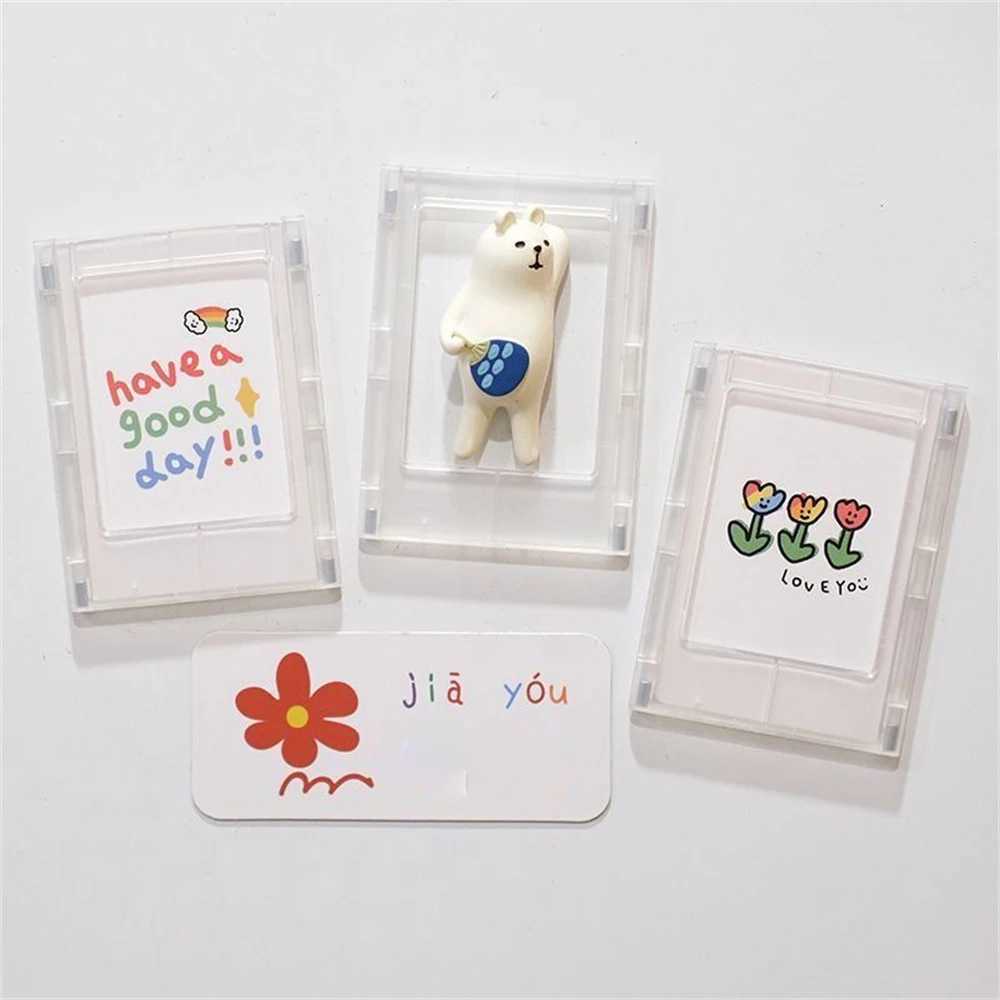 Frames 3-inch magnet design Polaroid mini picture frame transparent acrylic card display stand CL241231 H260306