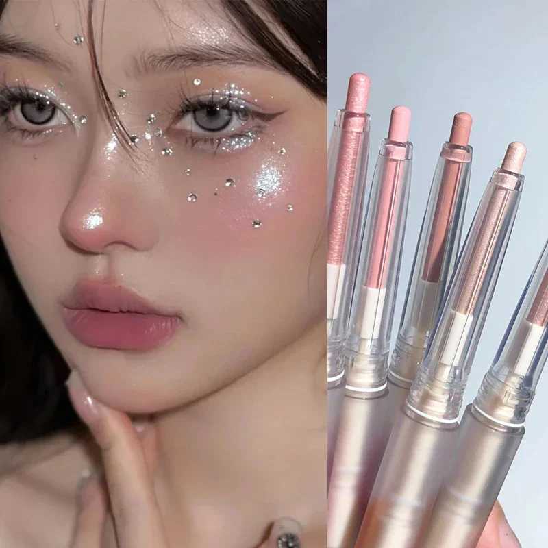 Sparkling diamonds lyrical silk pens eye shadow sticks waterproof matte bright silk eyeliner fluorescent pen makeup tools W241230