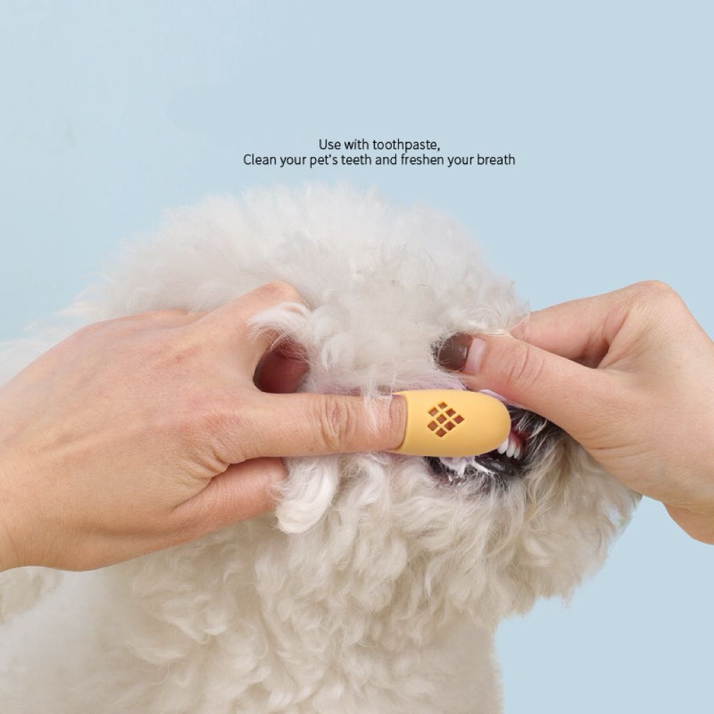 Soft Pet Dog Finger Toothbrush Dog Brush Bad Breath Tartar Teeth Tool Dog Accessories Cleaning Supplies Pet Products for Dogs
