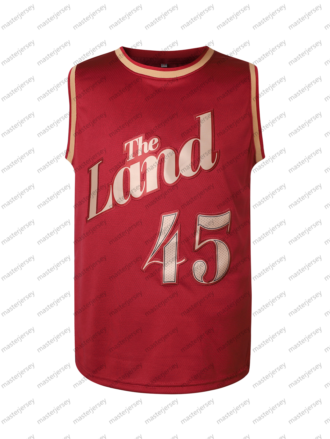 45 Mens Basketball Jersey Sweatshirt - Embroidered Movie Mesh Sleeveless Stitched Spot Goods Jerseys Breathable Slight Stretch Polyester