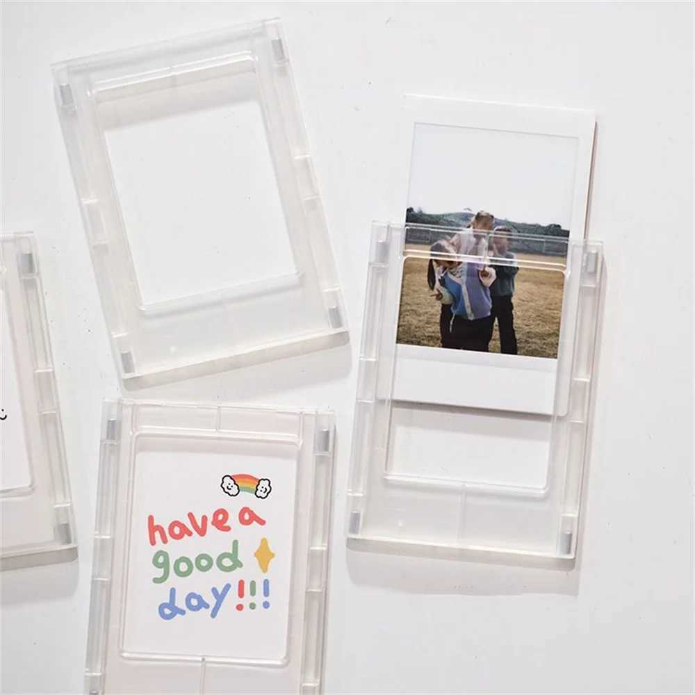 Frames 3-inch magnet design Polaroid mini picture frame transparent acrylic card display stand CL241231 H260306