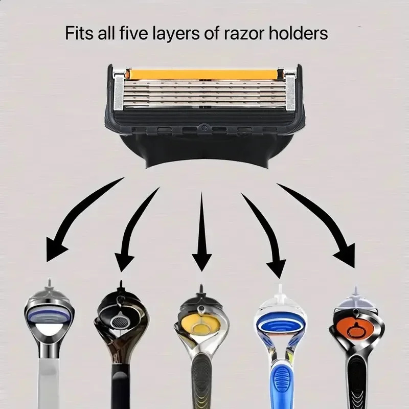 Shaving razor Shaver Five Layer Blade Manual Razor Blade Mens Razor Vintage Beard Blade 5 Blade Razor Holder 241230
