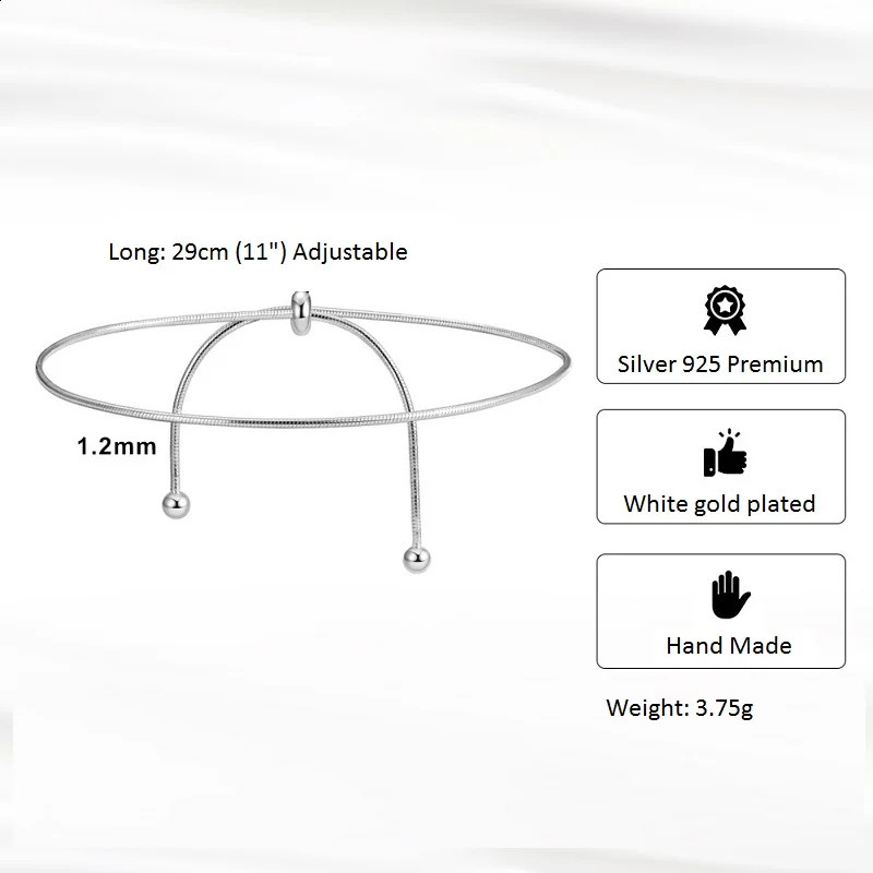 Bow-knot 925 Silver Anklet women Simple anklet adjustable pure silver ankle bracelets Summer bare foot chain jewellery women 241226