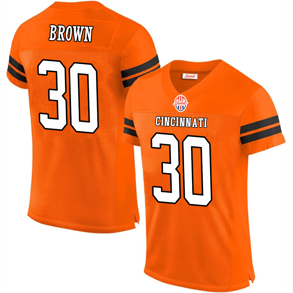 2024 Custom 9 Burrow 1 Chase Football Jersey Sam Hubbard Tee Higgins Brown Jermaine Burton Amarius Mims Zack Moss Myles Murphy