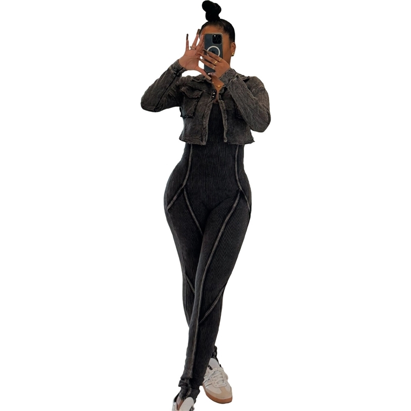 Women Tracksuits Two Pieces Set Designer 2025 New Fashion Pickled Stir Fried And Used Jumpsuit Casual Set 5 Colours