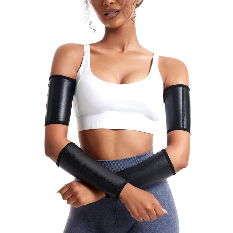 Woman Faux Leather Arm Sleeves Compression Sleeves Women Body Shaper Small Gloves Exercises Bicep Trimmers Shapewear Sets 241231