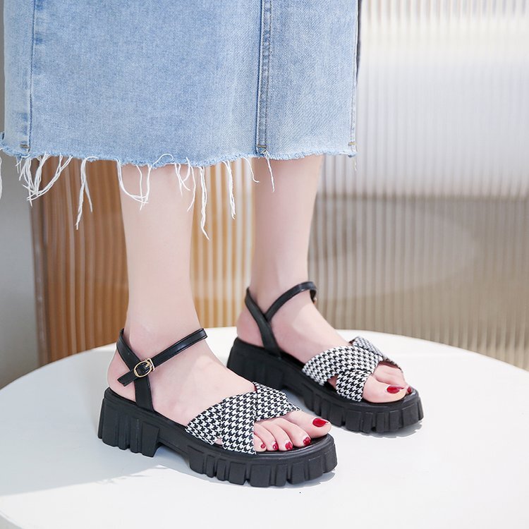 High Ddmywed Strap Heeled Sandals Summer New Cross Thick Sole Fairy Style Bow Roman Shoes For Women Chinese Brand F Ddmysaturn