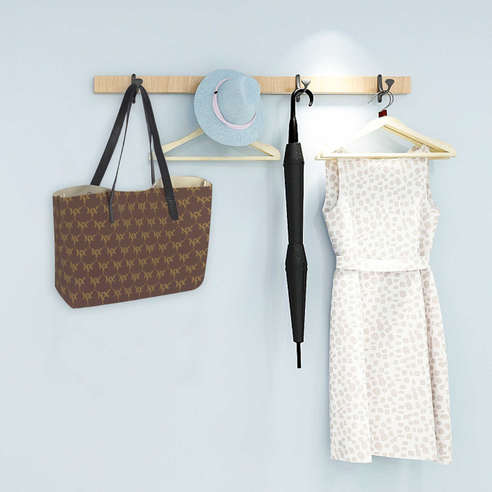 NXY Designer Bag Tote Bag Women Classic Handbag High Quality Leather Shoulder Bag Large Capacity Letter Shopping Bag With Mini Wallet
