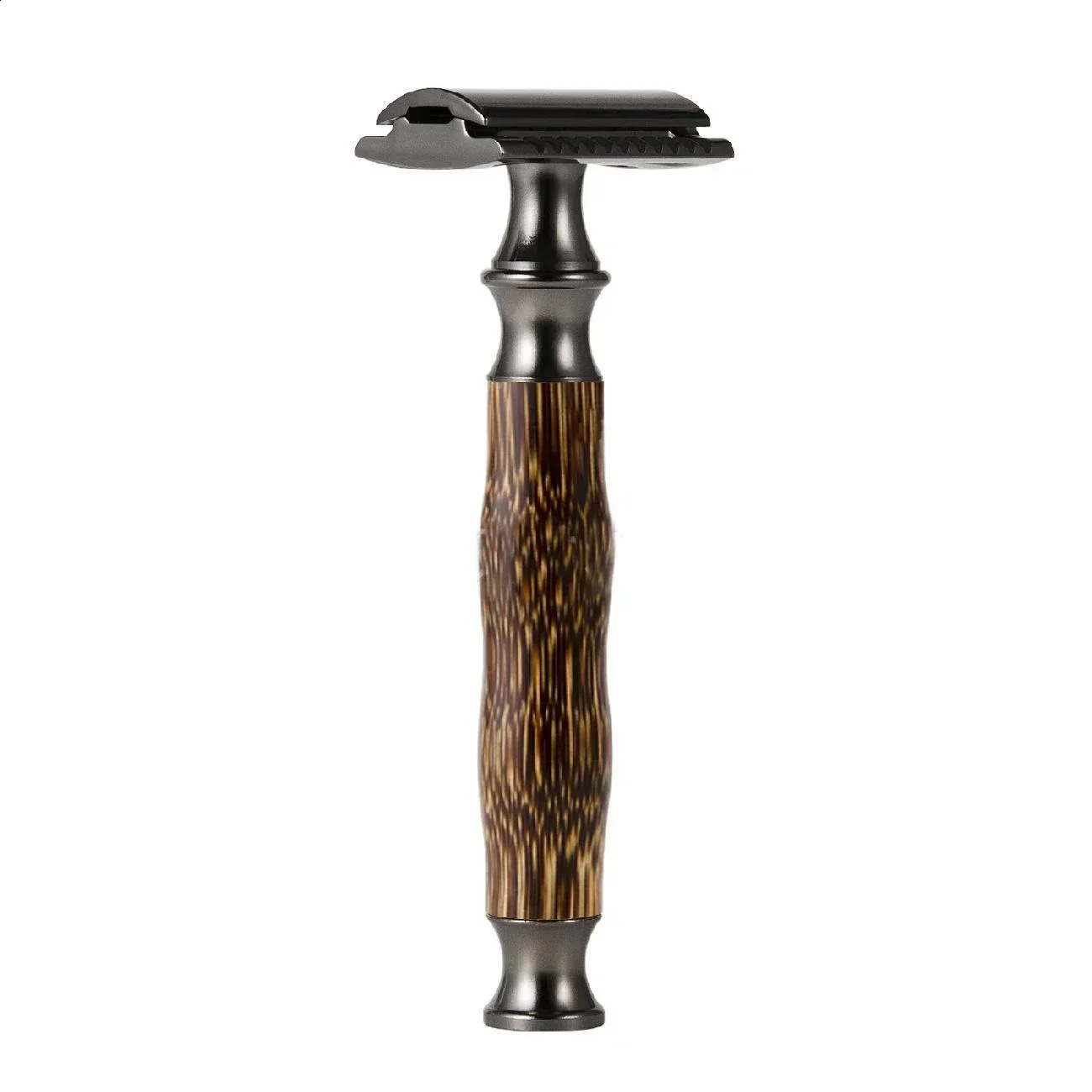 Double Edge Classic Mens Shaving Mild Hair Removal Facial Hair Shaver Tools Adjustable Manual Safety Razor Bamboo Face Razors 241230