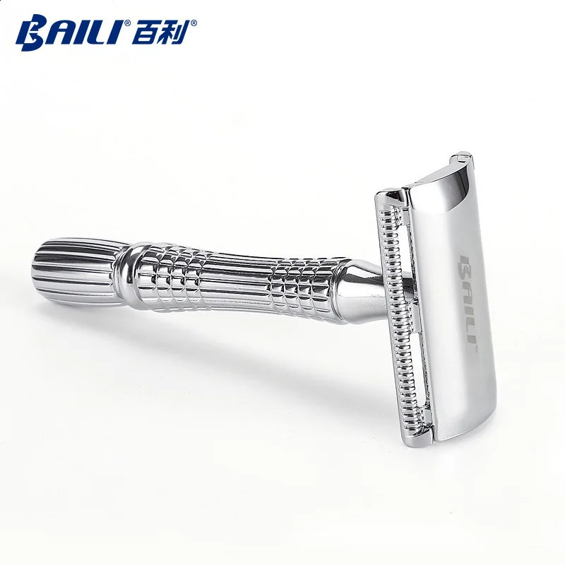 BAILI Adjustable Safety Razor Manual Double Edge Classic Mens Shaving Mild to Aggressive Hair Removal Shaver it with 1 Blades 241230