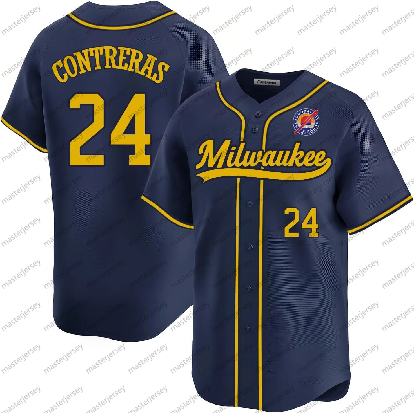 CONTRERAS Baseball Jerseys YELICH CAIN Custom Men/Women/Youth Jersey Sweatshirt - Embroidered Loose Fit