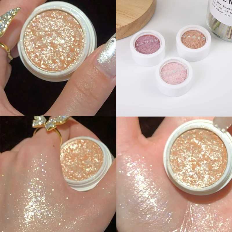 Monochrome glitter eye shadow palette potato texture pearl diamond highlights bright and shiny Korean cosmetics W241230