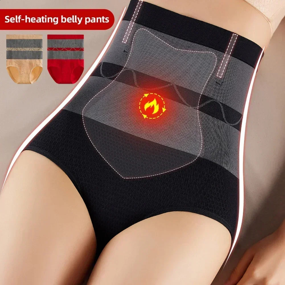 Womens High Waist Belly Slimming Panties Body Shapers Waist Trainer Butt- Non-trace Warm Underwear Underpants Postp 241231