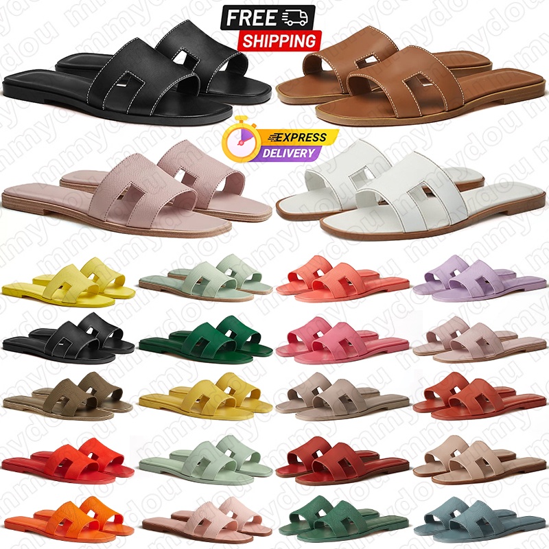 free shipping designer slippers women platform sandals flat slides shoes sliders black white khaki patent womens ladies slipper flip flop sneakers cheaper