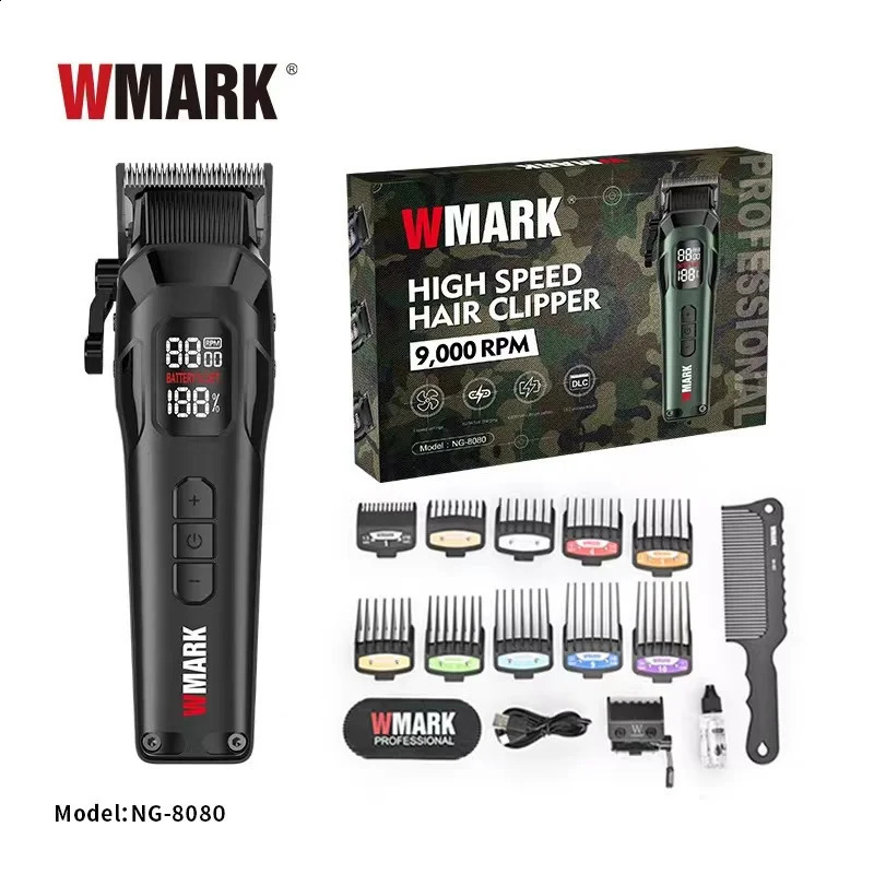 WMARK Hair clipper NG-8080 Electric adjustable high speed electric clippers charging hair salon 241231