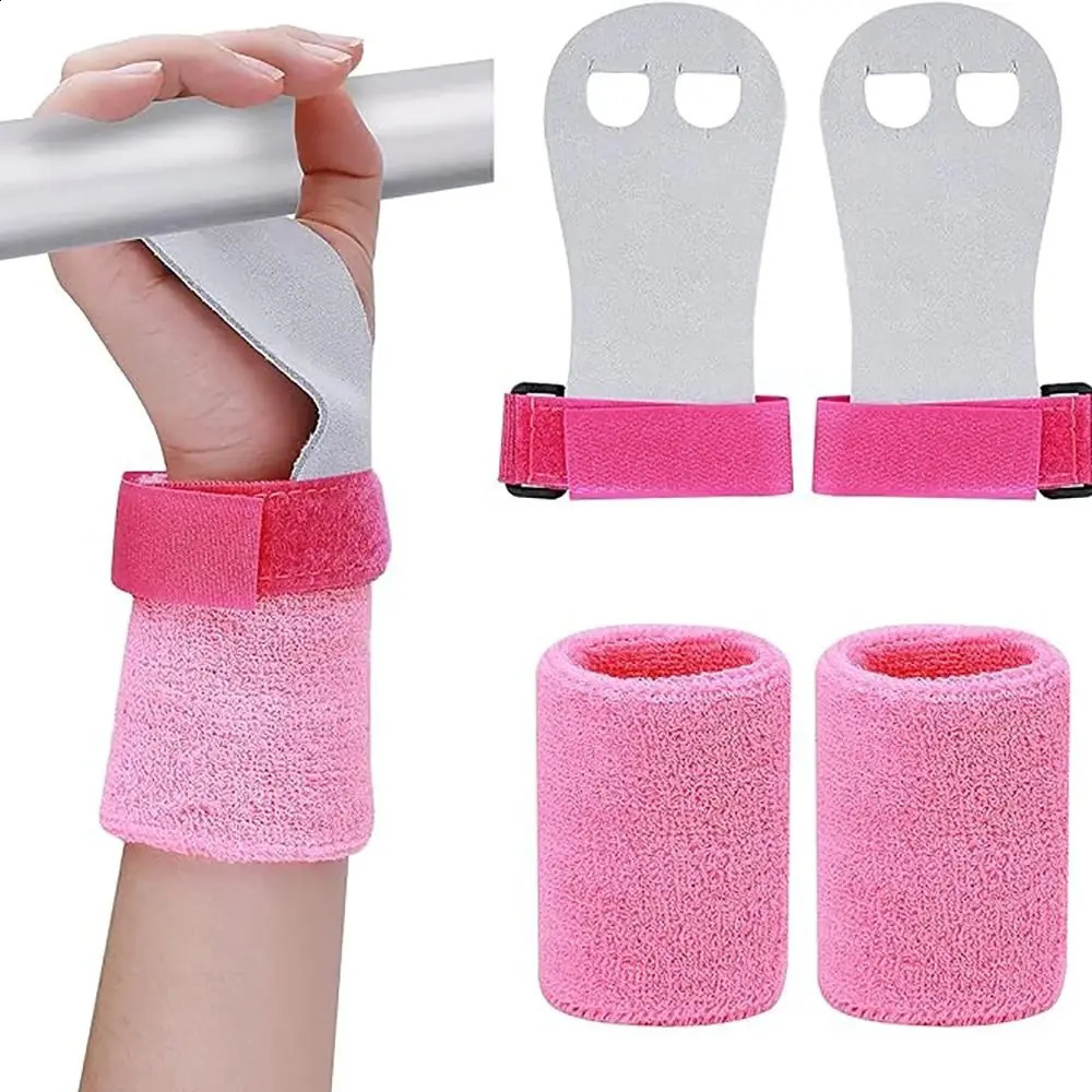 Gymnastics Grips Wristbands Sets for Girls Youth Kids Gymnastic Hand Grips Gymnastic Bar Palm Protection and Wrist Support 241223