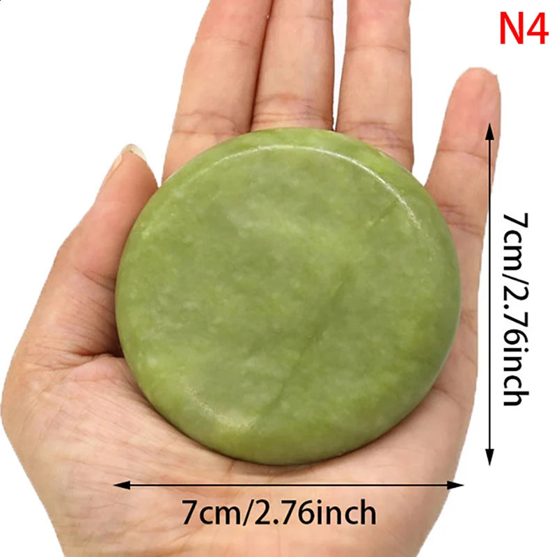 Natural Massage Stones Green Jade Stones Cold Rock For Spa Deep Tissue Massager 241230