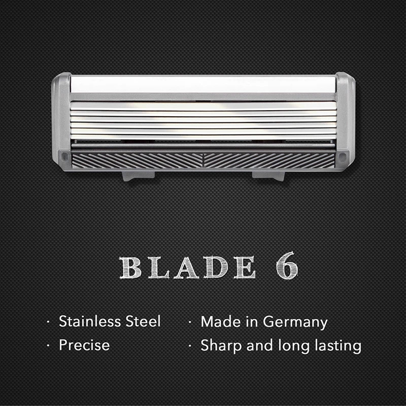 Qshave Black Spider Manual Man Shave Razor with Trimmer 1 Handle 1pc X6 Blade 1pc X5 Blade 241230