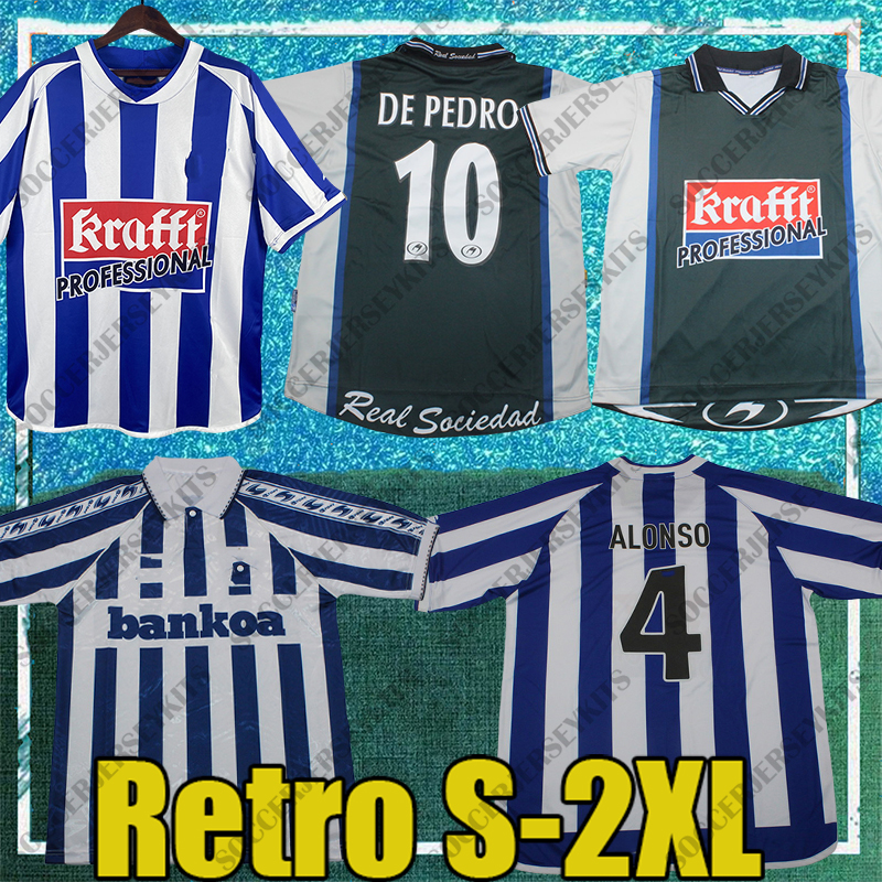 2002 2003 Real Sociedad retro soccer jerseys 02 03 Xabi Alonso Nihat KOVACEVIC DE PEDRO 1994 1995 vintage classic football shirt camiseta real sociedad rs x 94 95