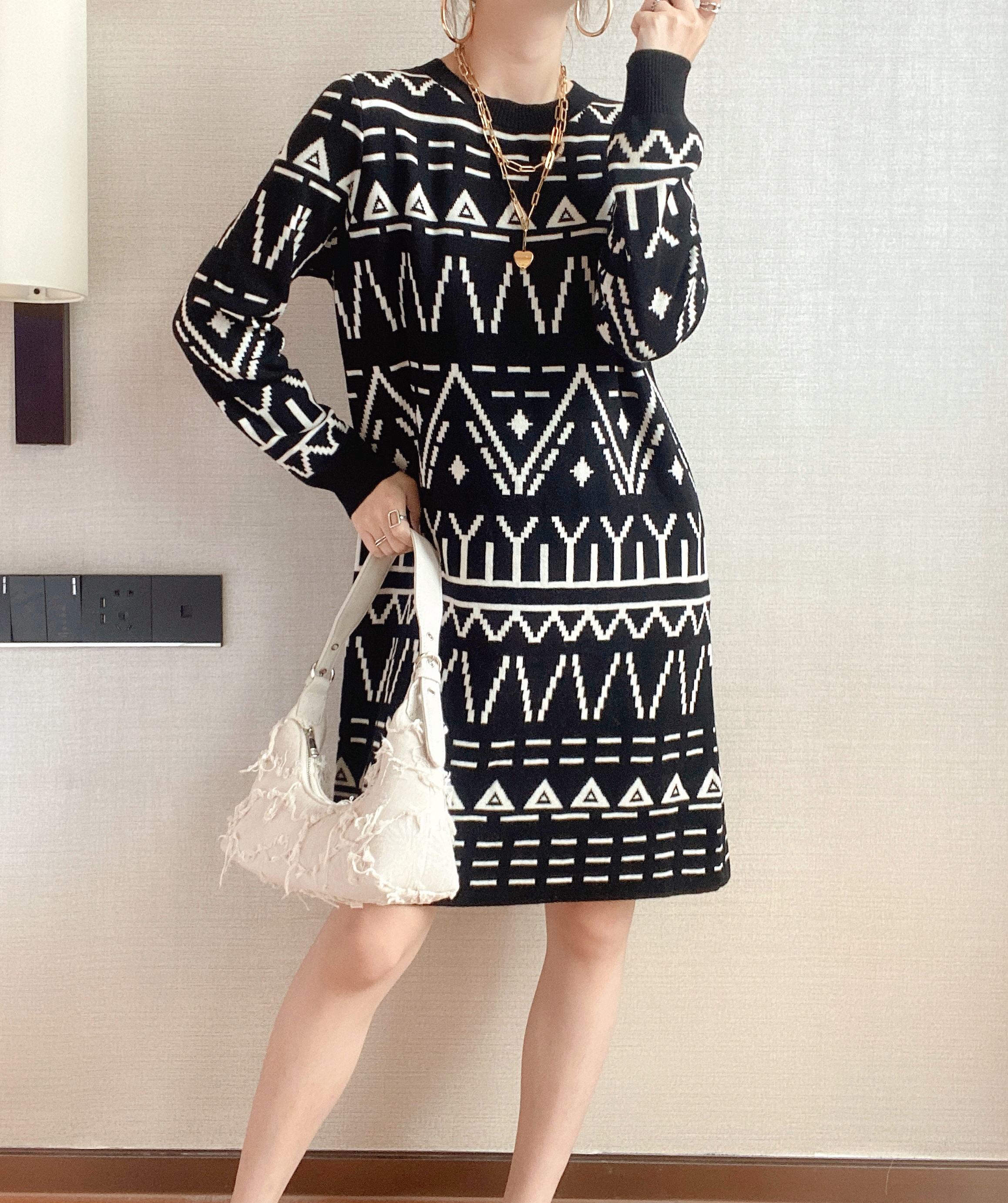 Women's Slim Fit Wool Blend Long Sleeve Top for Fall Layering