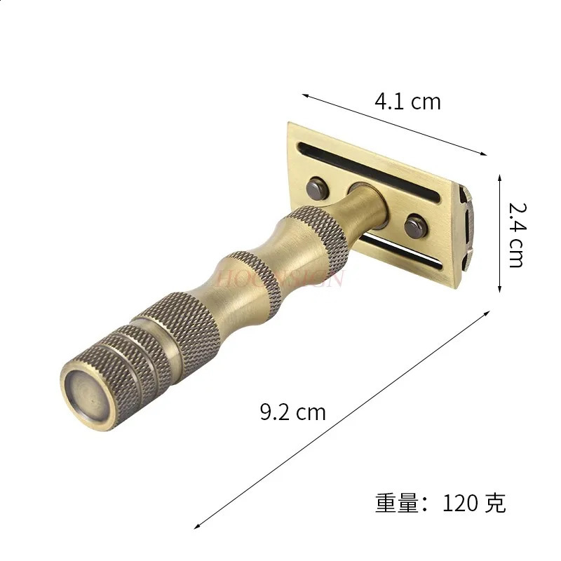 Adjustable Double Edge Safety Shaver Alloy Silver Long Handle Razors Vintage Style Manual Shaving for Men 241230