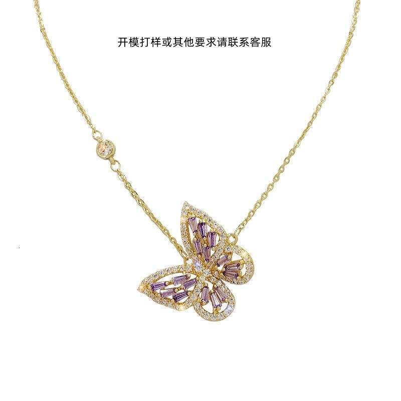 new ins cool trend butterfly necklace womens minimalist clavicle chain light niche design accessories