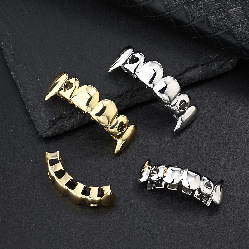 HipHop Classic Single Teeth Golden Tooth Caps Decor Gold Plated Dental Grills Body Jewelry For Women Men 241225
