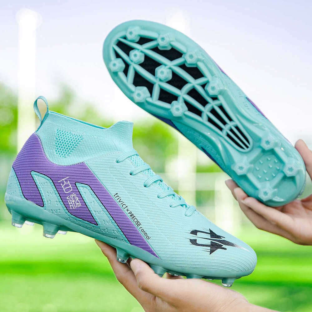 New Men Ultralight Outdoor FG/TF Non-Slip Soccer Cleats Long Spikes Football Boots Training Shoes Drop Shipping