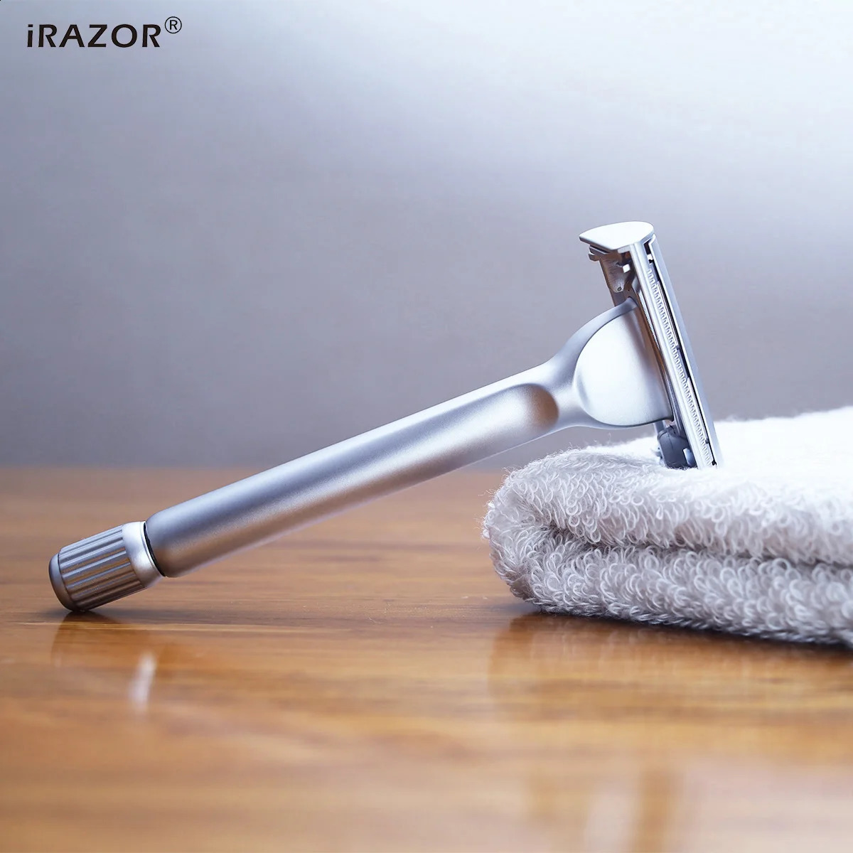 iRAZOR Heavy Butterfly Double Edge Safety Razor with 10pcs Original Blade Refills for Men Reusable Grooming Gift Set 241230