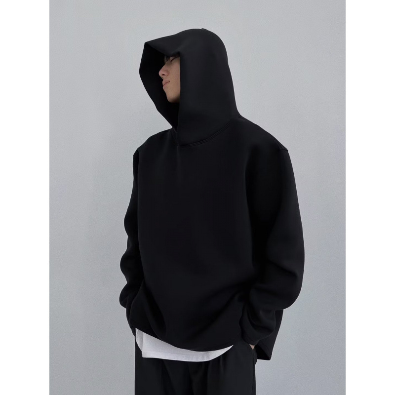 Autumn American high weight composite space cotton hoodie hooded unisex jacket top for men 2024