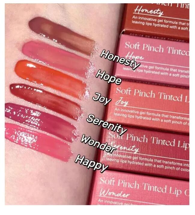 Rare Beauty Soft Pinch Tinted Selina Lip Oil Liquid Lipgloss Joy Happy Hope Lipstick Moisturizing Lip Glaze Lip Gloss 3ml