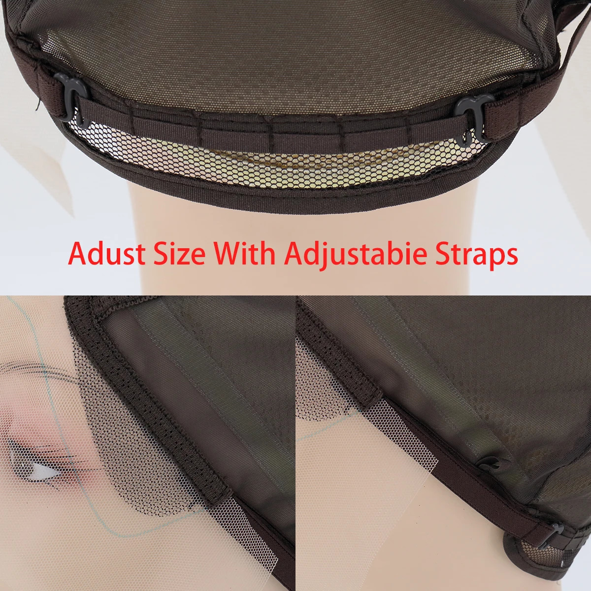 3Pcs/Pack S part Lace Weaving Cap For Making Wigs Stretch Elastic Wig Caps Bonnet Perruque For Big Head with Adjustable Straps 241230