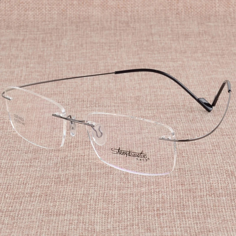 BCLEAR Beta-Ti Style Flexible Memory Metal Rimless Eyeglasses Frame for oculos de grau Glasses Optical Frame 241230