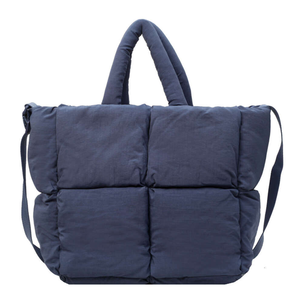 Women Puffer Shoulder Large Capacity Simple Shopping Solid Color Fashion Messenger Bags Adjustable Strap Chic Hobo Bag