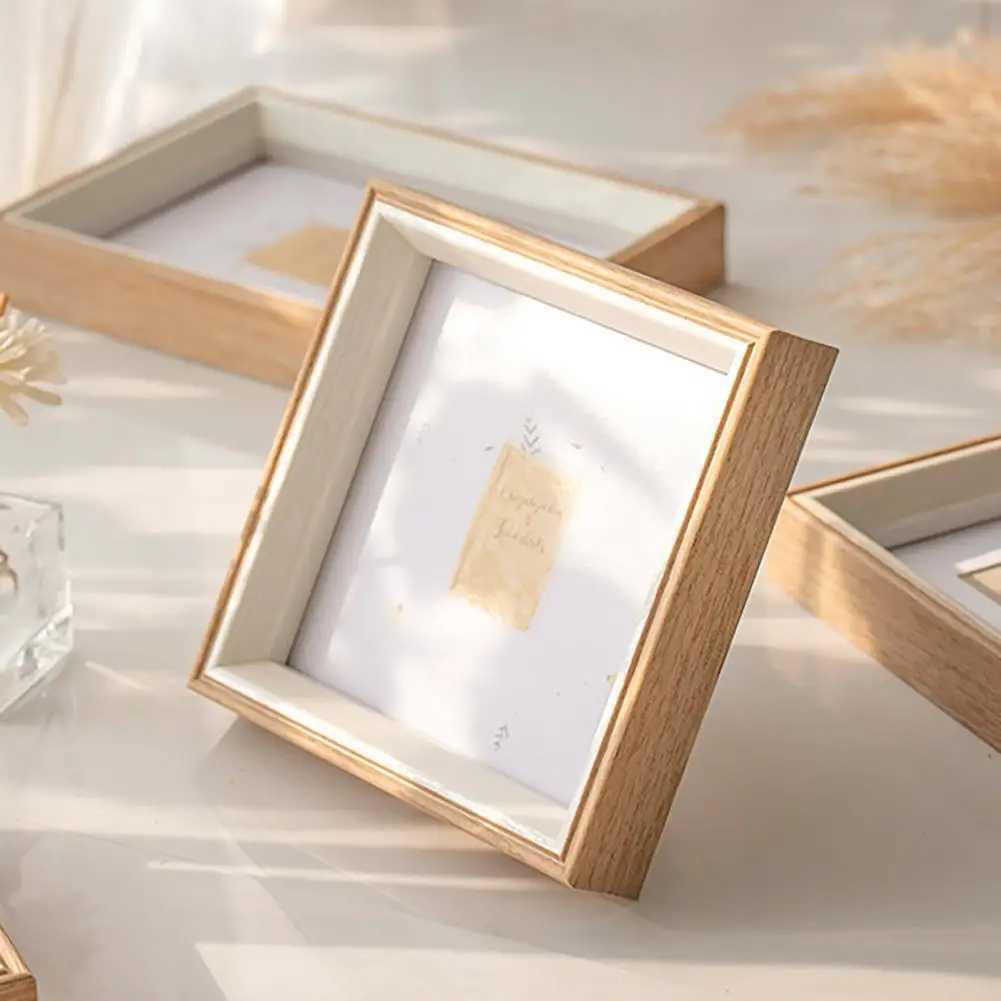Nordic Wooden Frames Square Holder Picture Display Stand Frame Pictures Photo Decor for Living Room CL241231 H260306