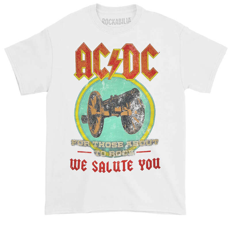 ACDC Band BACK IN BLACK Rock Punk American Vintage High Street Direct Spray Printed T-shirt