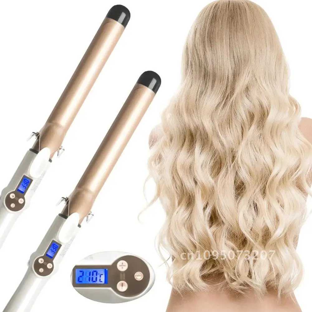 Professional LCD digital hair curler electric curling iron curling iron curling iron ceramic styling 32mm 25mm 19mm W241231