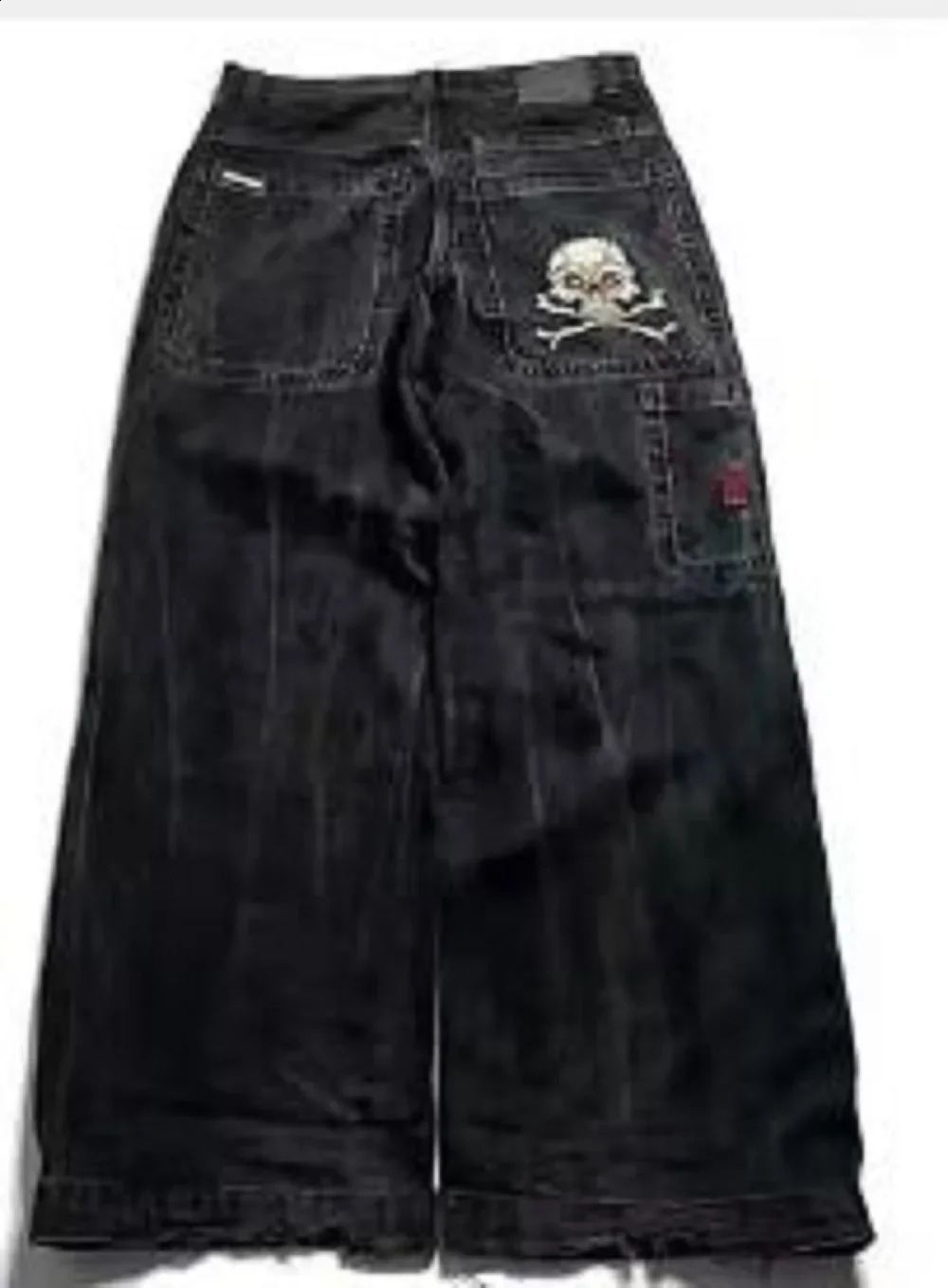 Y2k Streetwear Punk Hip Hop Jeans West Workwear Ripped Rap Style Loose Wash Plus Size Clothing Men Mopping 241230