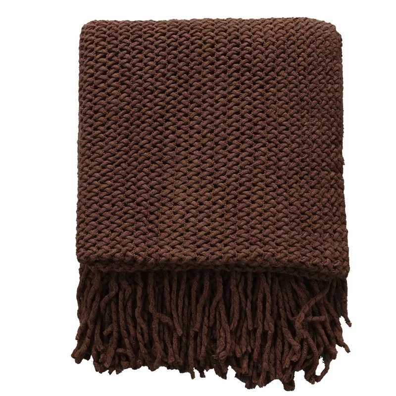 American Knitted Throw Blanket Bedspread Wool Blanket Bedspread Shawl Bedspread Lazy Sofa Cover Bed End Towel Home DecorC241231