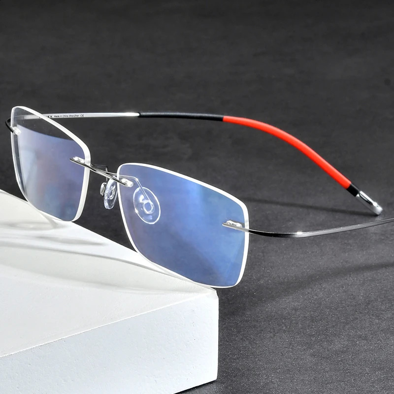 FONEX Rimless Glasses Men Frameless Eyeglasses Frame Women Eyewear 9203 241230
