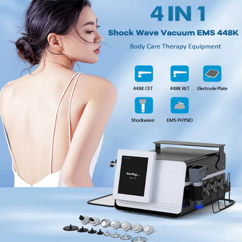 New product shockwave pain relief 448k cet ret skin care physical therapy vacuum EMS muscle stimmulate pain therapy machine