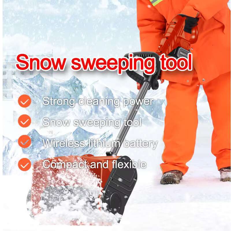Household lithium electric outdoor portable folding snowplow Small road snow thrower Snowplow