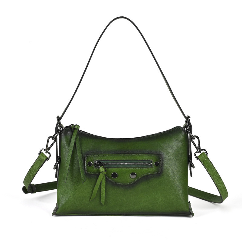 Head layer cowhide women's 2024 new casual simple single shoulder crossbody small personalized armpit bag for women