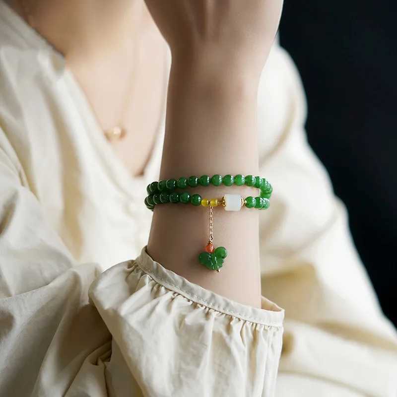 Natural Hetian Jade Luxury Quty Fashion Jewelry Exquisite Elegant Simple Premium Bracelet Sexy Young Girl Exquisite Jewelry W241231