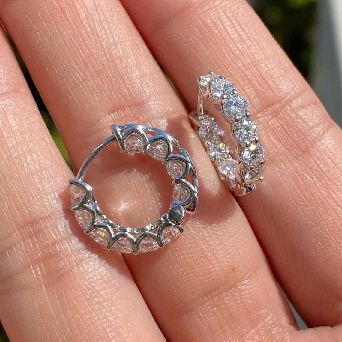 Choucong Brand Sparkling Clip Earrings Luxury Jewelry 925 Sterling Silver Round Cut White 5A Cubic Zircon CZ Diamond Party Women Fashion Accessories E