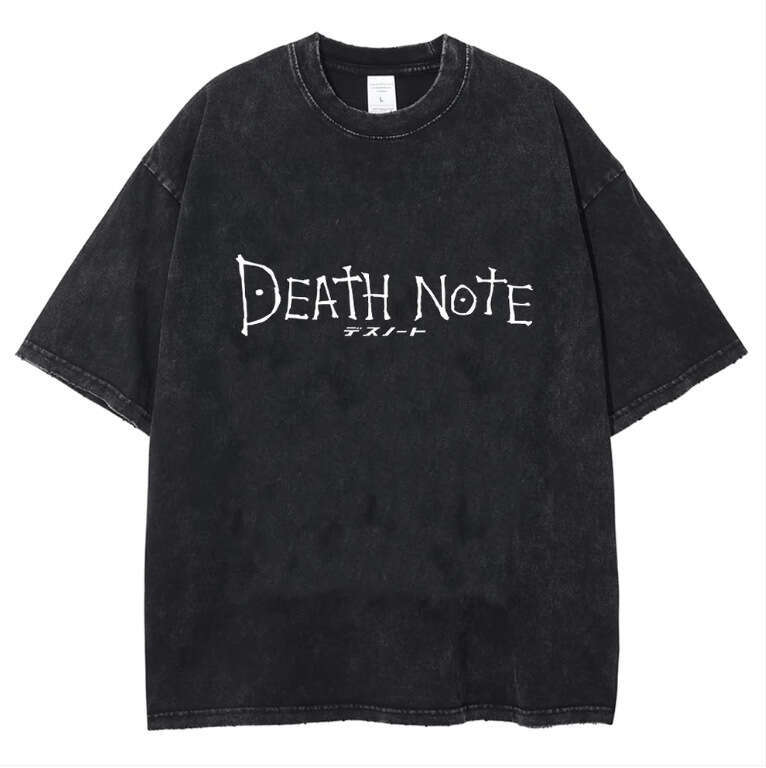 Berserk Swordsmanship Legendary Spell Return Battle Japanese Anime Wash Wax Dyed Worn Out Direct Spray Short sleeved T-shirt