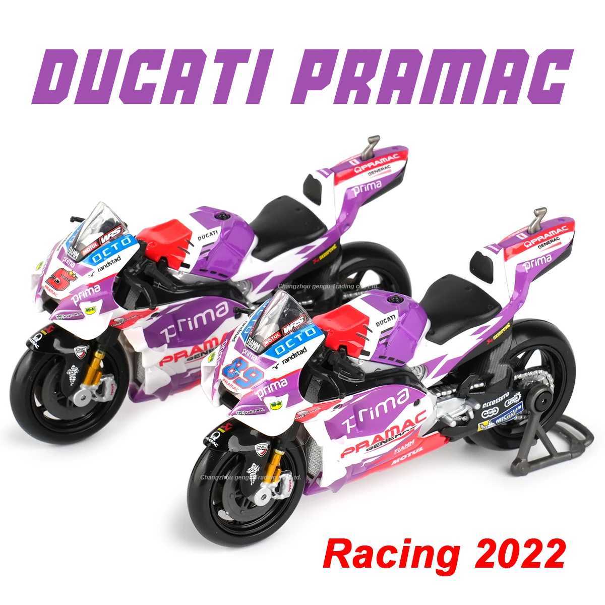 Maisto 1 18 2022 GP Racing Ducati Pramac Racing Die Casting Car Collectable Motorcycle Model Toy W241231