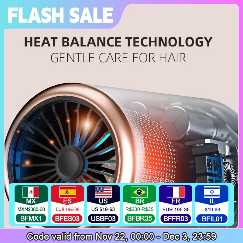 Hair Dryer, High-Speed Electric Turbine Airw, Low Noise, Constant Temperature And Quick Drying, Suitable For Home Salons.