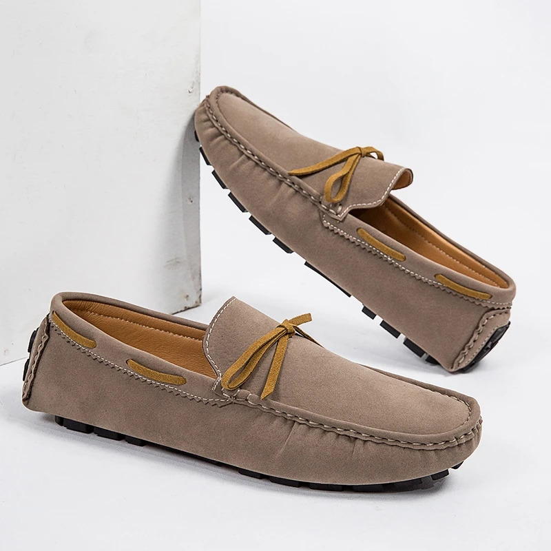 Suede Leather Penny Peas Men Women Boys Driving Shoes Big Size 35-48 Moccasins Slip On Flats Designer Mens Loafers Pink