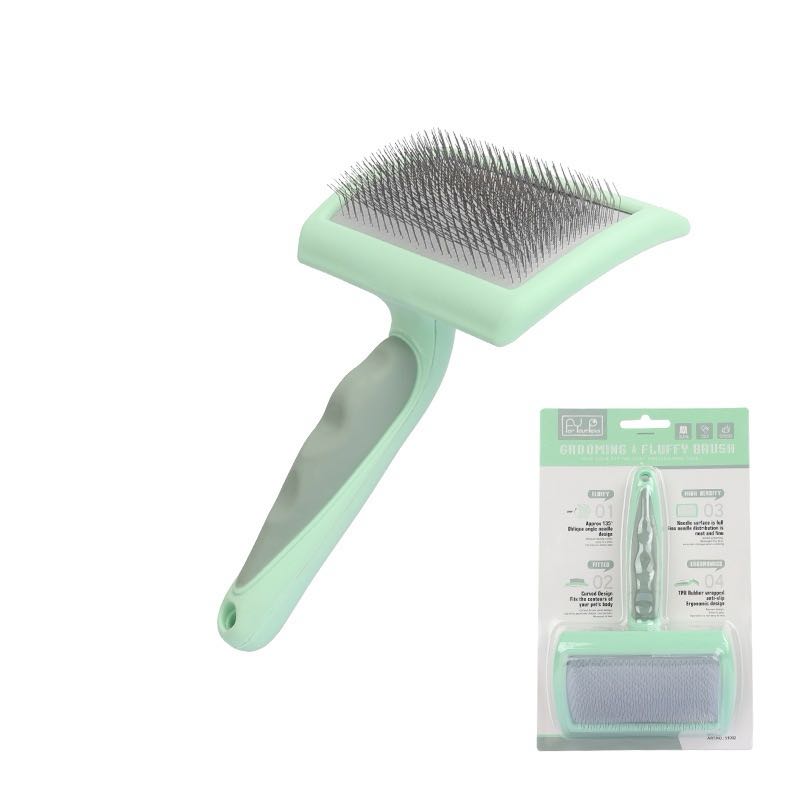Dog Brush Stainless Steel Dogs Combs Massage Dog Grooming Brush Pet Hair Remover Cleaning Tools Soft Handle Cat Comb Brush Cat